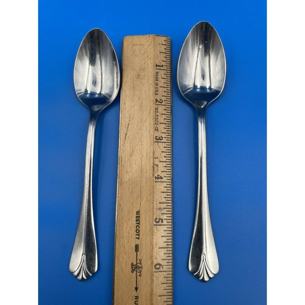 Kirk Stieff Sprig 2 Teaspoons Stainless‎ Flatware Utensils Dining 7 1/4